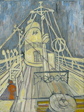 Auf Deck der Giulio Cesare, 1963, Öl auf Leinwand, 60 x 46 cm