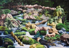 Dominik Heim, «Rauschen», 2024, Öl auf Leinwand, 70 x 100 cm. Foto: Dominik Heim
