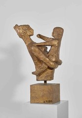 Melanie Rüegg-Leuthold, Zwiesprache, 1974, Bronze, 87 x 56 x 30 cm